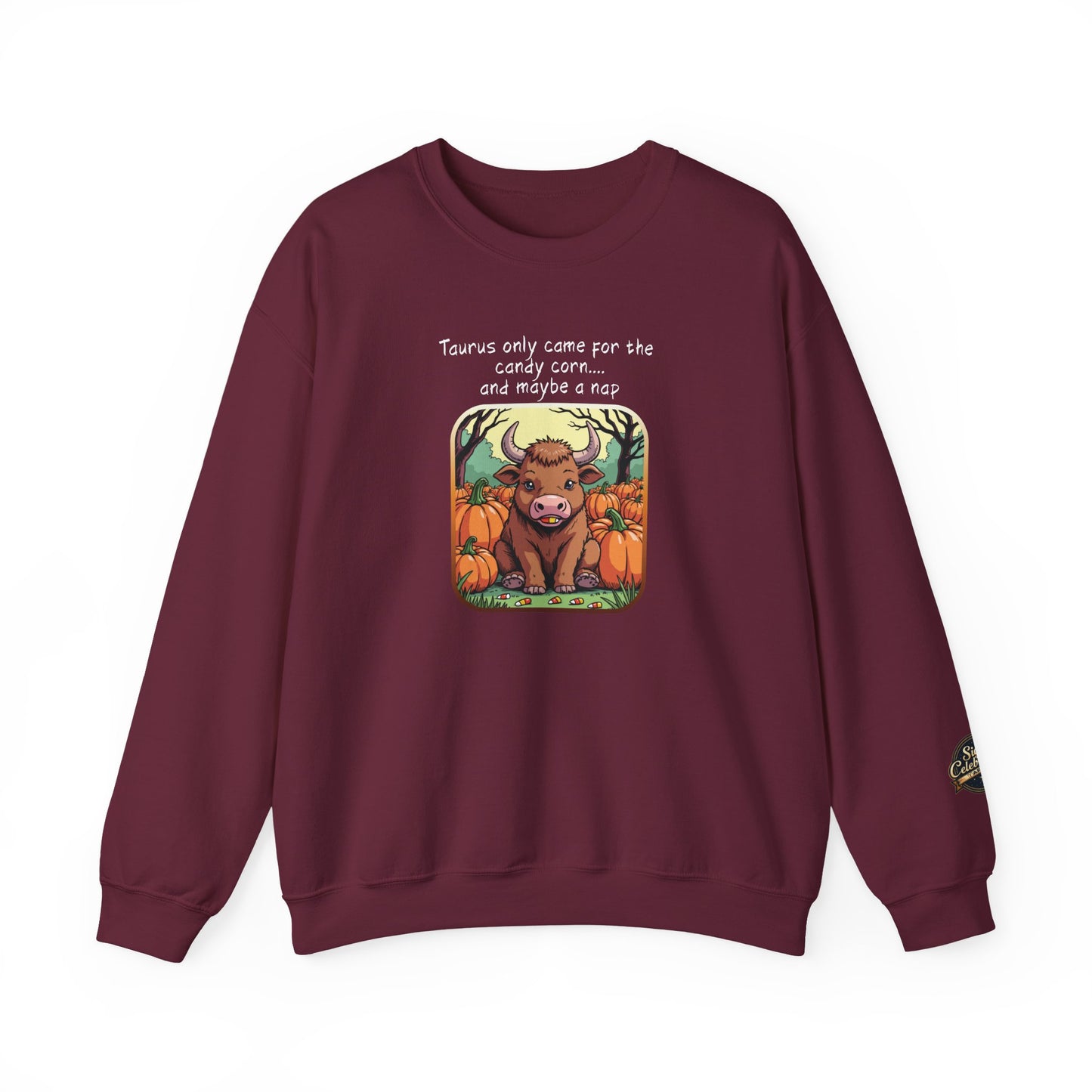Halloween Taurus-Inspired Crewneck Sweatshirt for Men - Perfect for Spooky Season, Taurus Gift , Zodiac Gifts, Comfortable Style