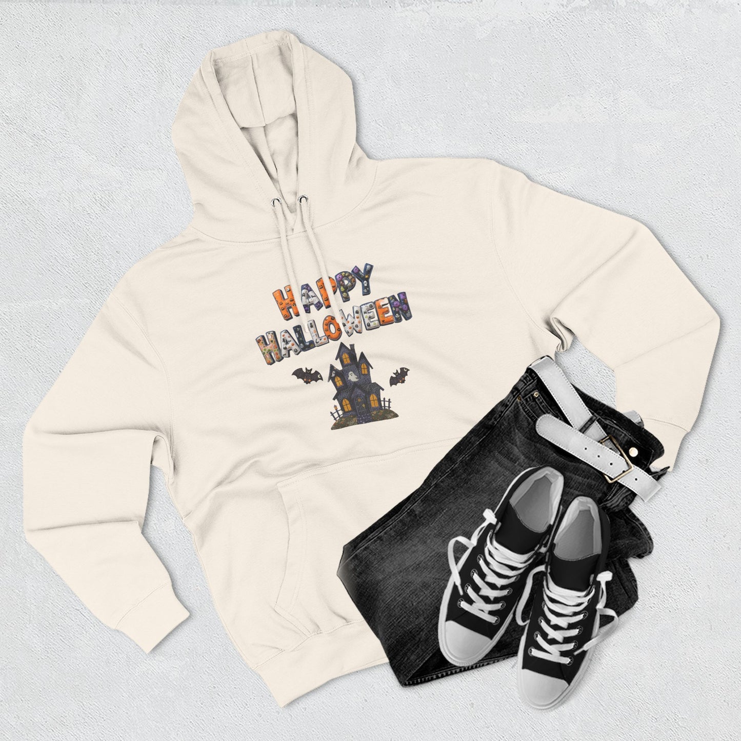 Halloween Patchwork Unisex Fleece Hoodie