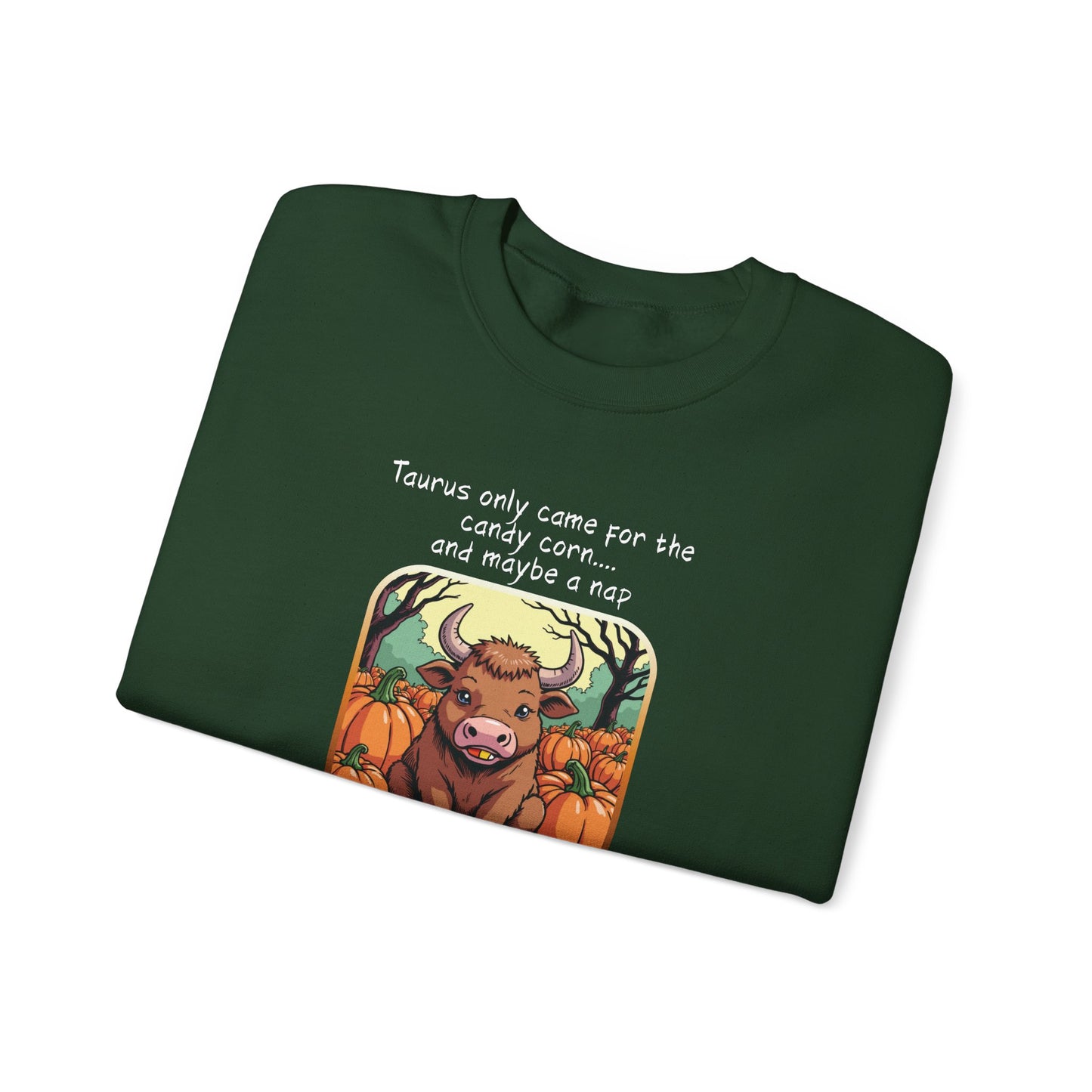 Halloween Taurus-Inspired Crewneck Sweatshirt for Men - Perfect for Spooky Season, Taurus Gift , Zodiac Gifts, Comfortable Style