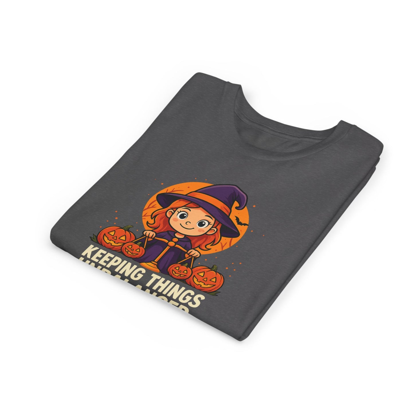 Libra Halloween Themed Youth Tee, Libra "Keeping Things Unbalanced" Design, Kids Halloween Shirt, Trick or Treat T-Shirt, Libra Zodiac Gift