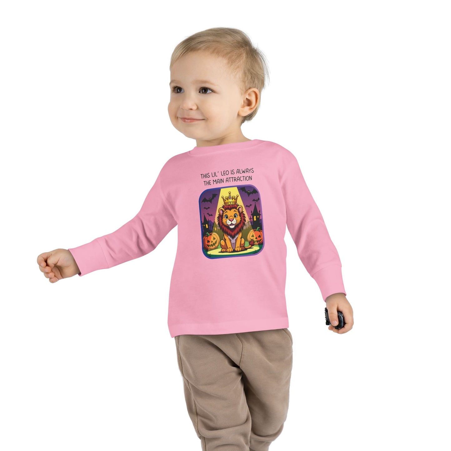 Leo Halloween Long Sleeve Tee - Leo Fashion for Kids, Spooky Season Outfit, Boo-tiful Gift, Trick or Treat Shirt, Zodiac Gift