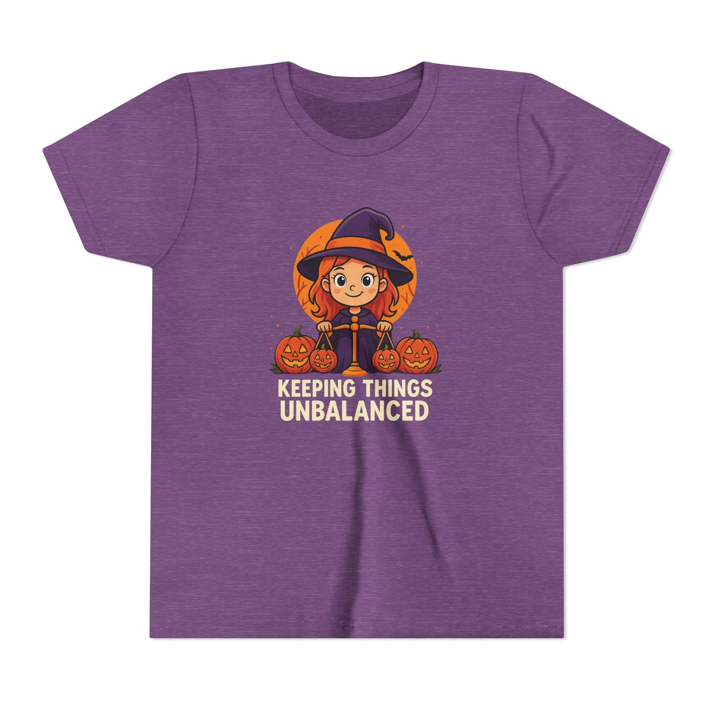Libra Halloween Themed Youth Tee, Libra "Keeping Things Unbalanced" Design, Kids Halloween Shirt, Trick or Treat T-Shirt, Libra Zodiac Gift