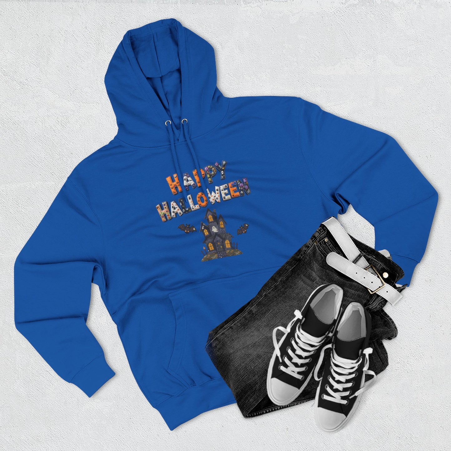 Halloween Patchwork Unisex Fleece Hoodie
