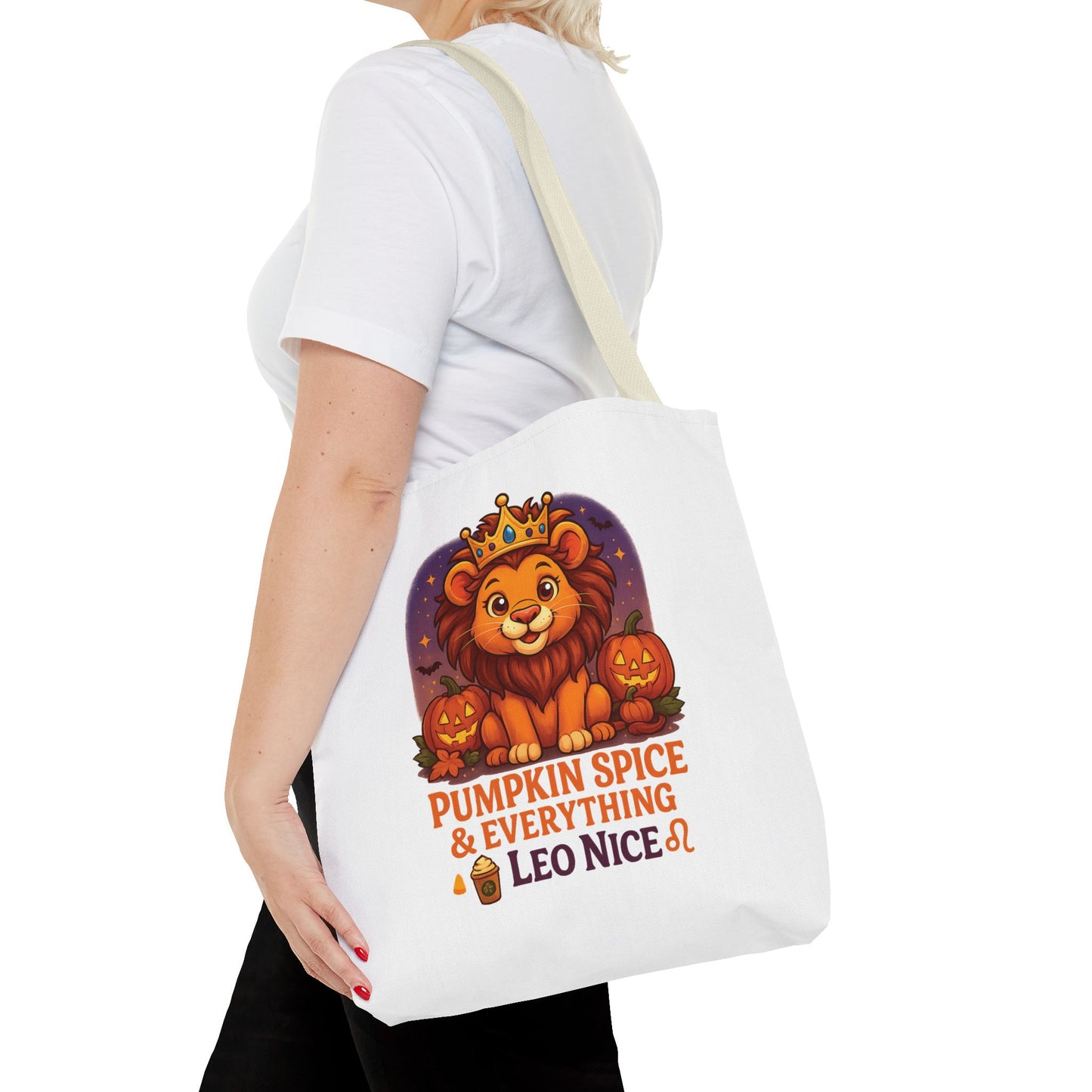 Leo Halloween Tote Bag, Leo Tote, Halloween Party Accessory, Gift for Leo, Halloween Decor