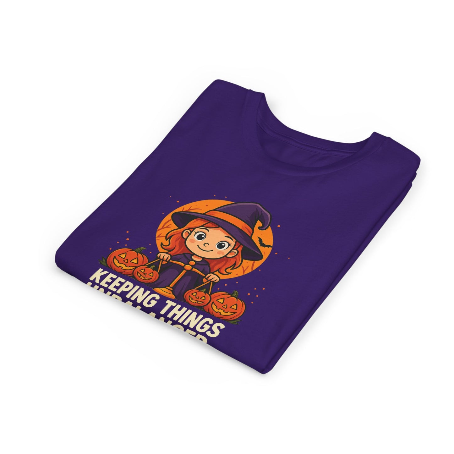 Libra Halloween Themed Youth Tee, Libra "Keeping Things Unbalanced" Design, Kids Halloween Shirt, Trick or Treat T-Shirt, Libra Zodiac Gift