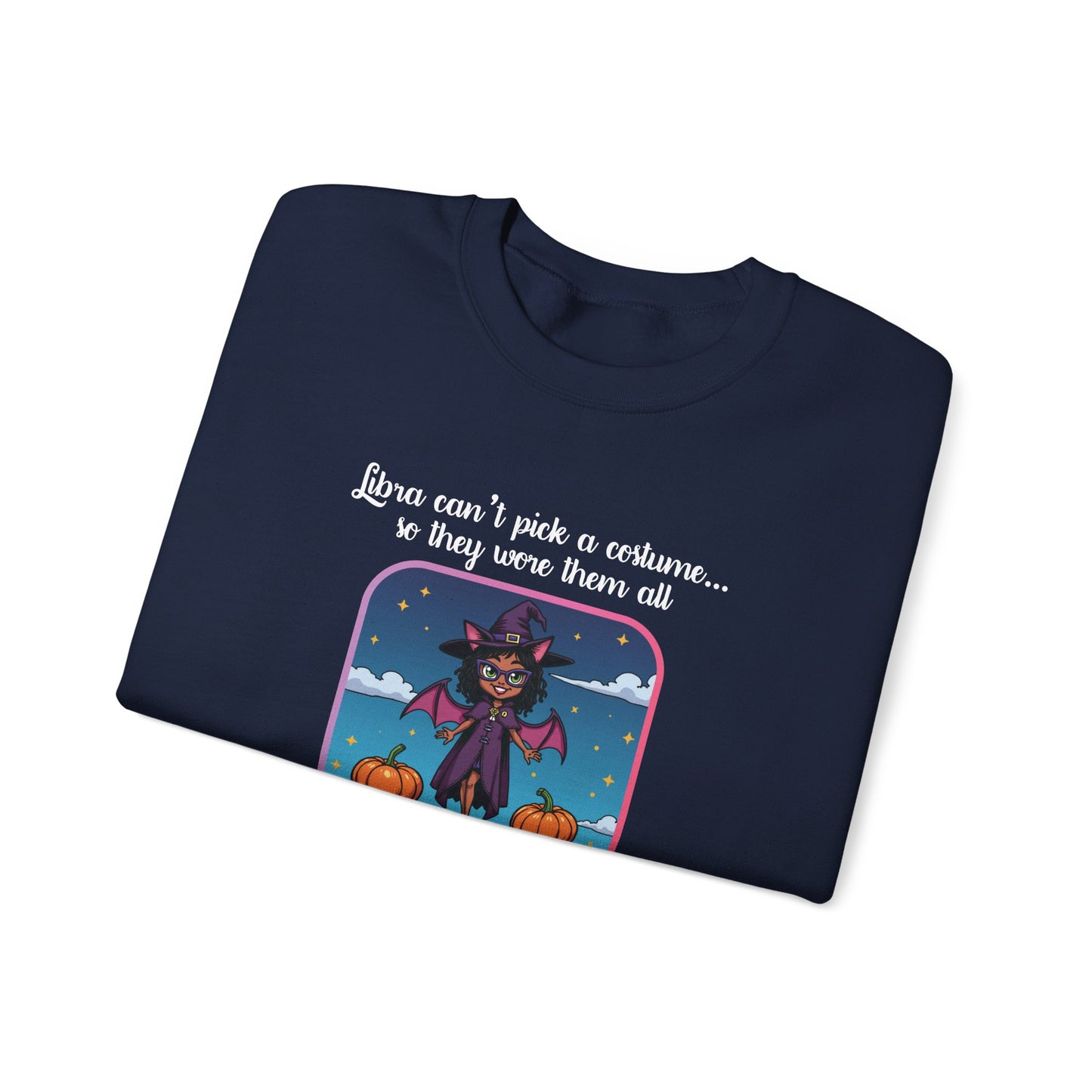 Halloween-themed Libra Inspired Ladies Crewneck Sweatshirt