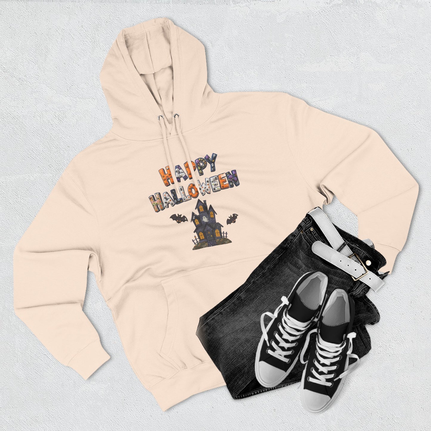 Halloween Patchwork Unisex Fleece Hoodie