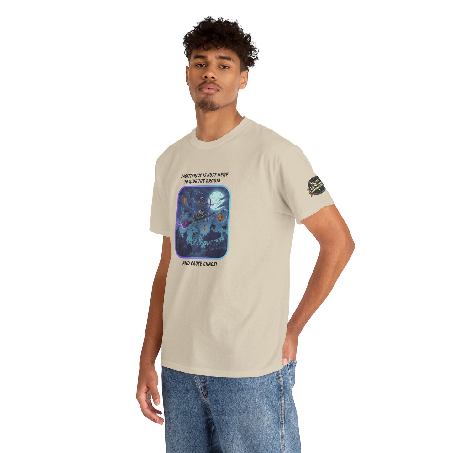 Sagittarius Halloween Graphic Tee for Men