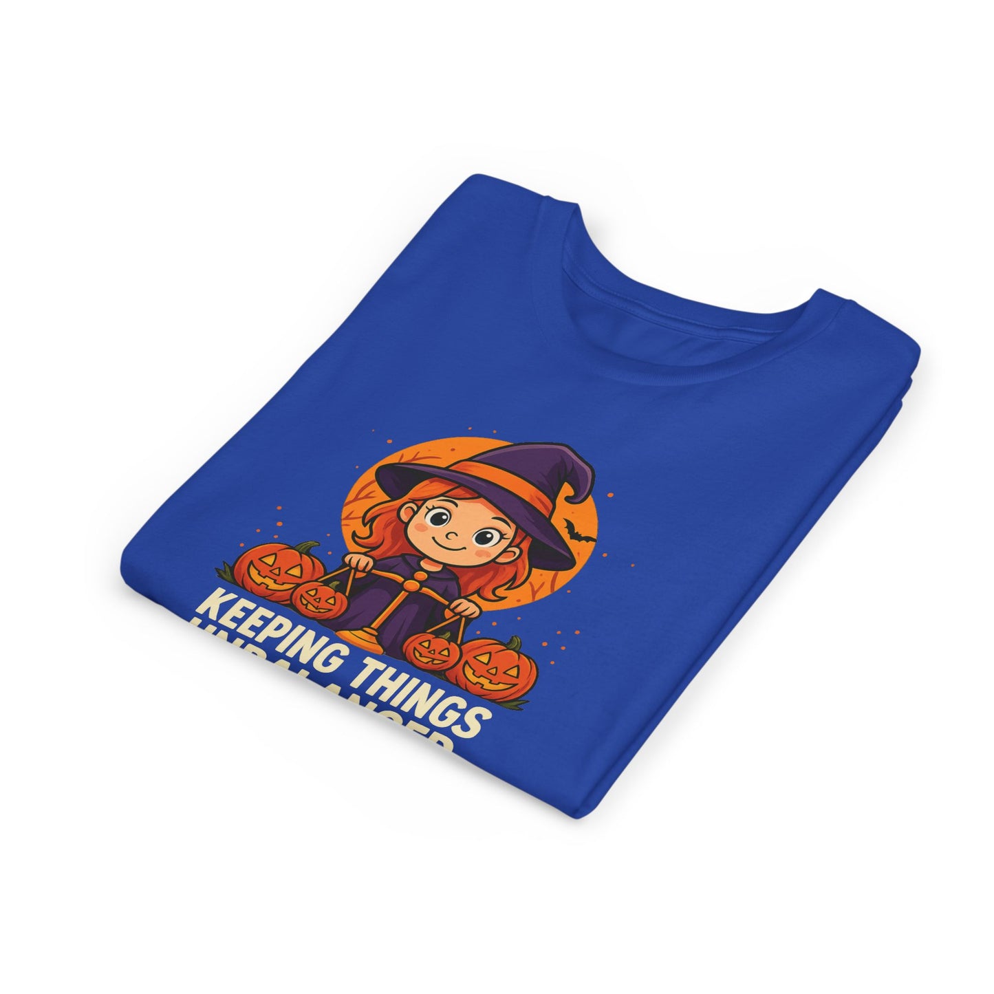 Libra Halloween Themed Youth Tee, Libra "Keeping Things Unbalanced" Design, Kids Halloween Shirt, Trick or Treat T-Shirt, Libra Zodiac Gift