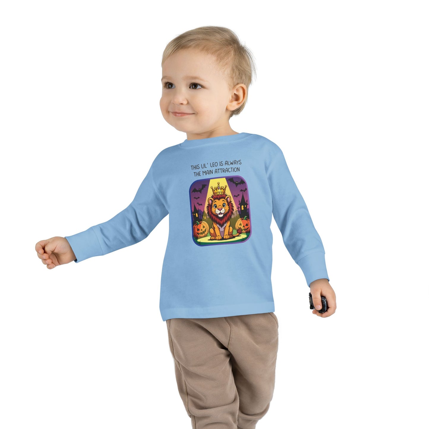 Leo Halloween Long Sleeve Tee - Leo Fashion for Kids, Spooky Season Outfit, Boo-tiful Gift, Trick or Treat Shirt, Zodiac Gift
