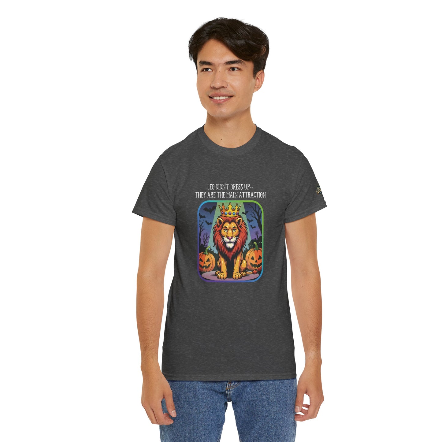 Leo Halloween Heavy Cotton Tee - Perfect for Men, Everyday Wear, Halloween Costume Alternative, Leo Gift
