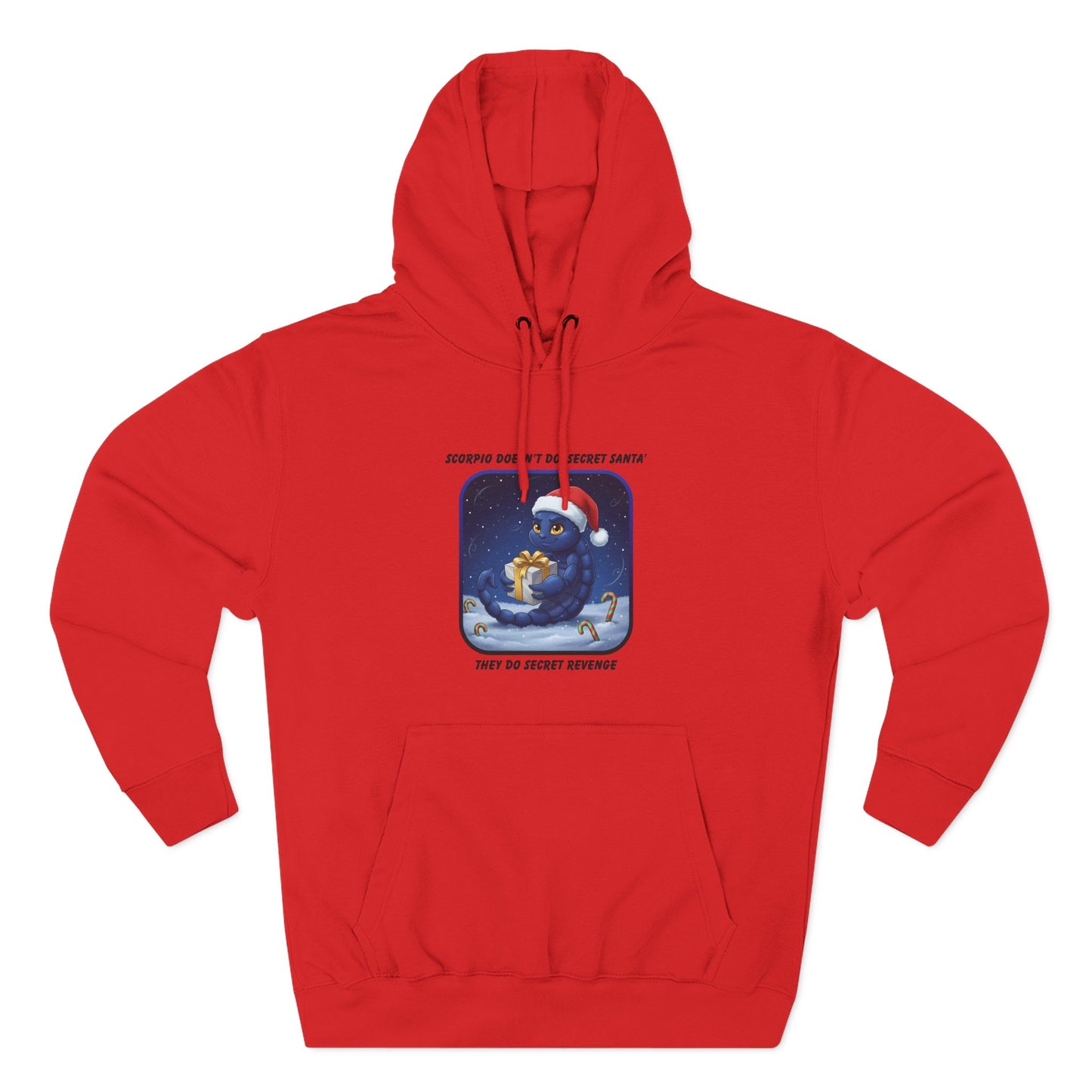 Scorpio Christmas-Themed Three Panel Fleece Hoodie
