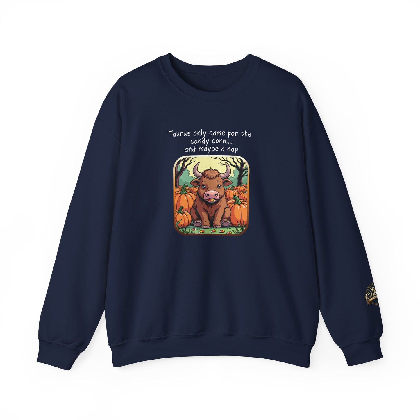 Halloween Taurus-Inspired Crewneck Sweatshirt for Men - Perfect for Spooky Season, Taurus Gift , Zodiac Gifts, Comfortable Style