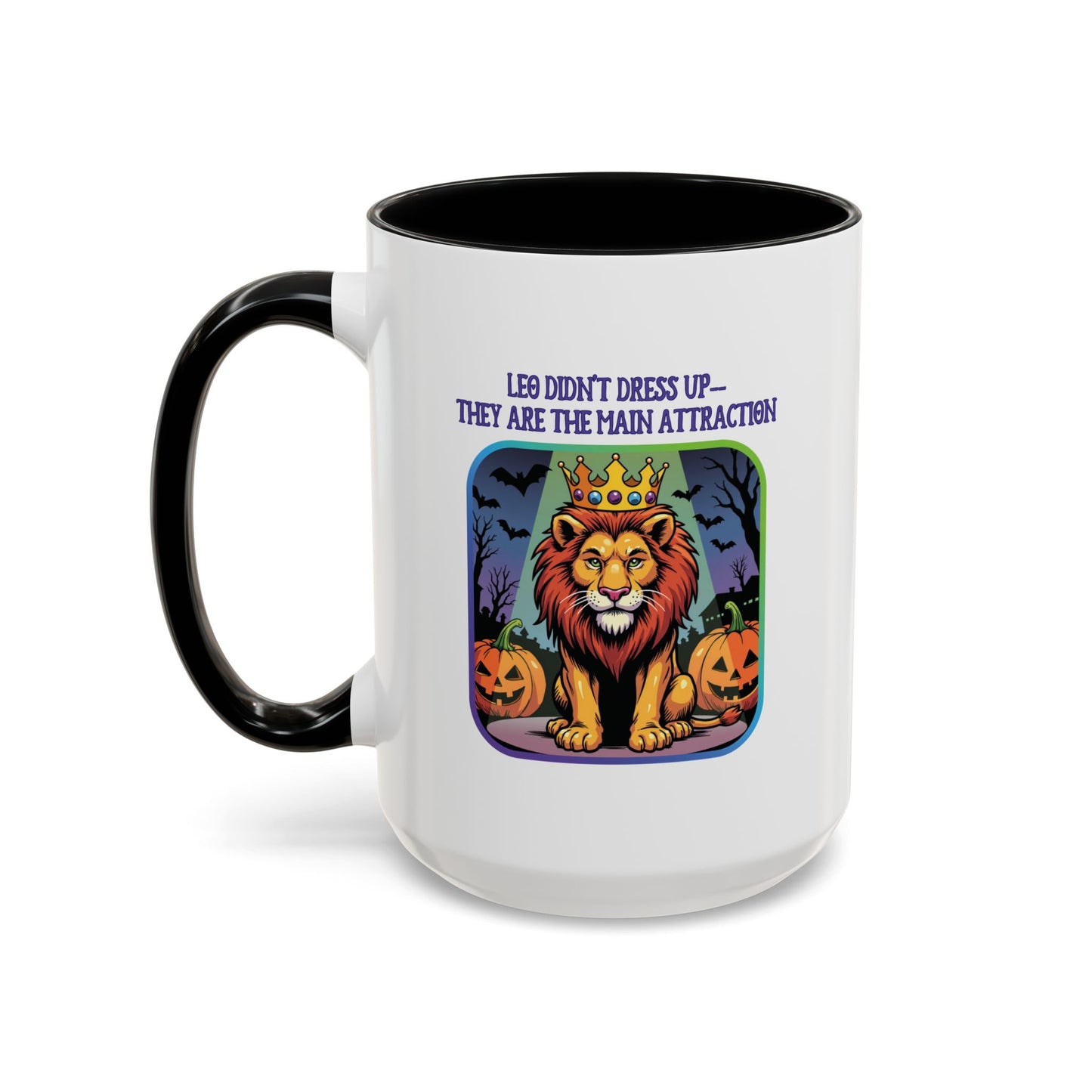 Halloween-Themed Leo Coffee Mug - Fun Zodiac Mug, Leo Gift, Halloween Decor, Unique Drinkware, Funny Coffee Cup