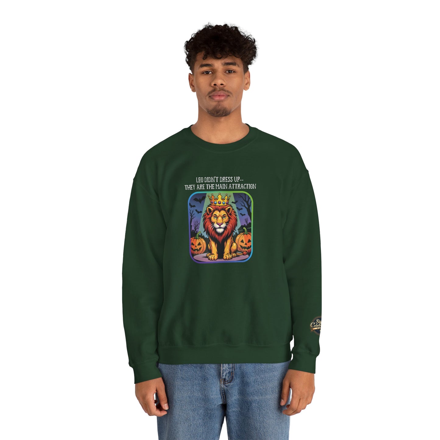 Halloween Leo-Inspired Crewneck Sweatshirt for Men - Perfect for Spooky Season, Leo Gift , Zodiac Gifts, Comfortable Style