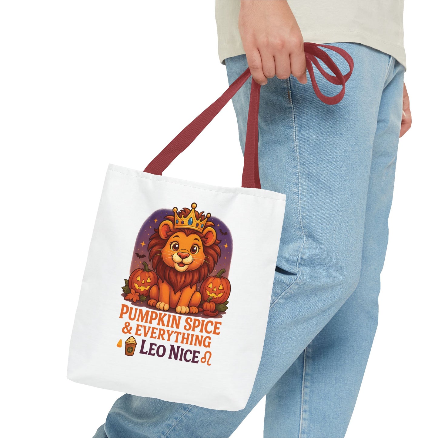 Leo Halloween Tote Bag, Leo Tote, Halloween Party Accessory, Gift for Leo, Halloween Decor