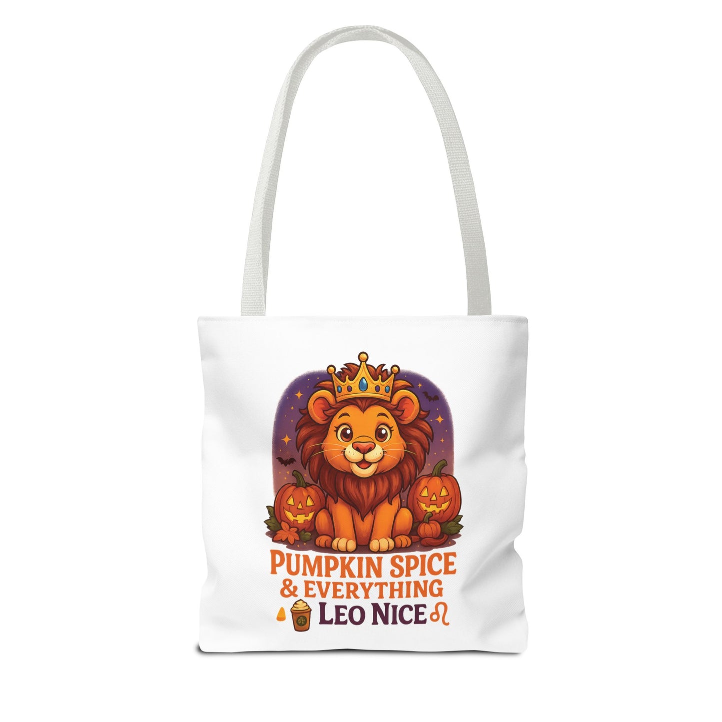 Leo Halloween Tote Bag, Leo Tote, Halloween Party Accessory, Gift for Leo, Halloween Decor