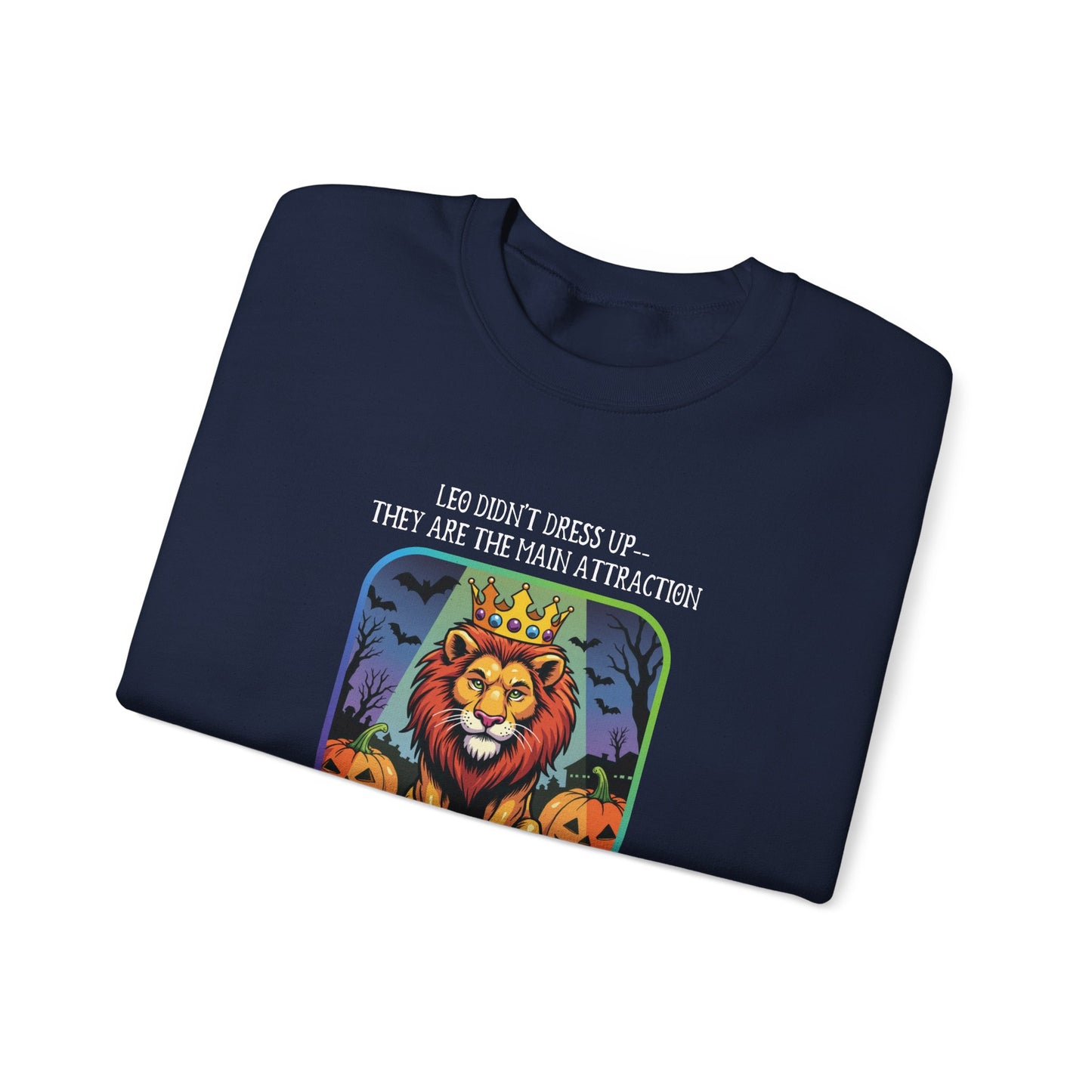 Halloween Leo-Inspired Crewneck Sweatshirt for Men - Perfect for Spooky Season, Leo Gift , Zodiac Gifts, Comfortable Style