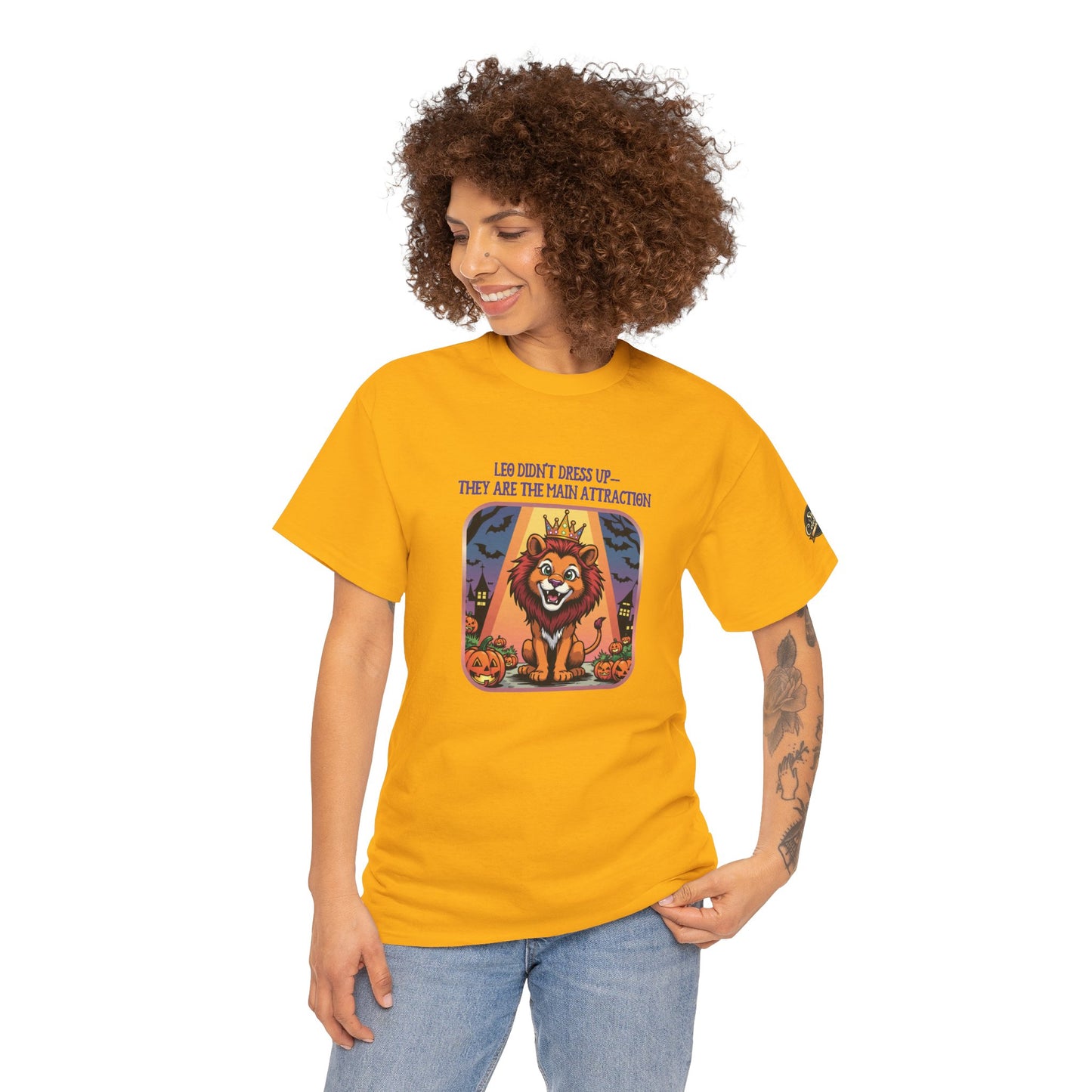 Leo Halloween Graphic Tee for Women, Astrology Shirt, Zodiac Apparel, Funny Halloween Gift
