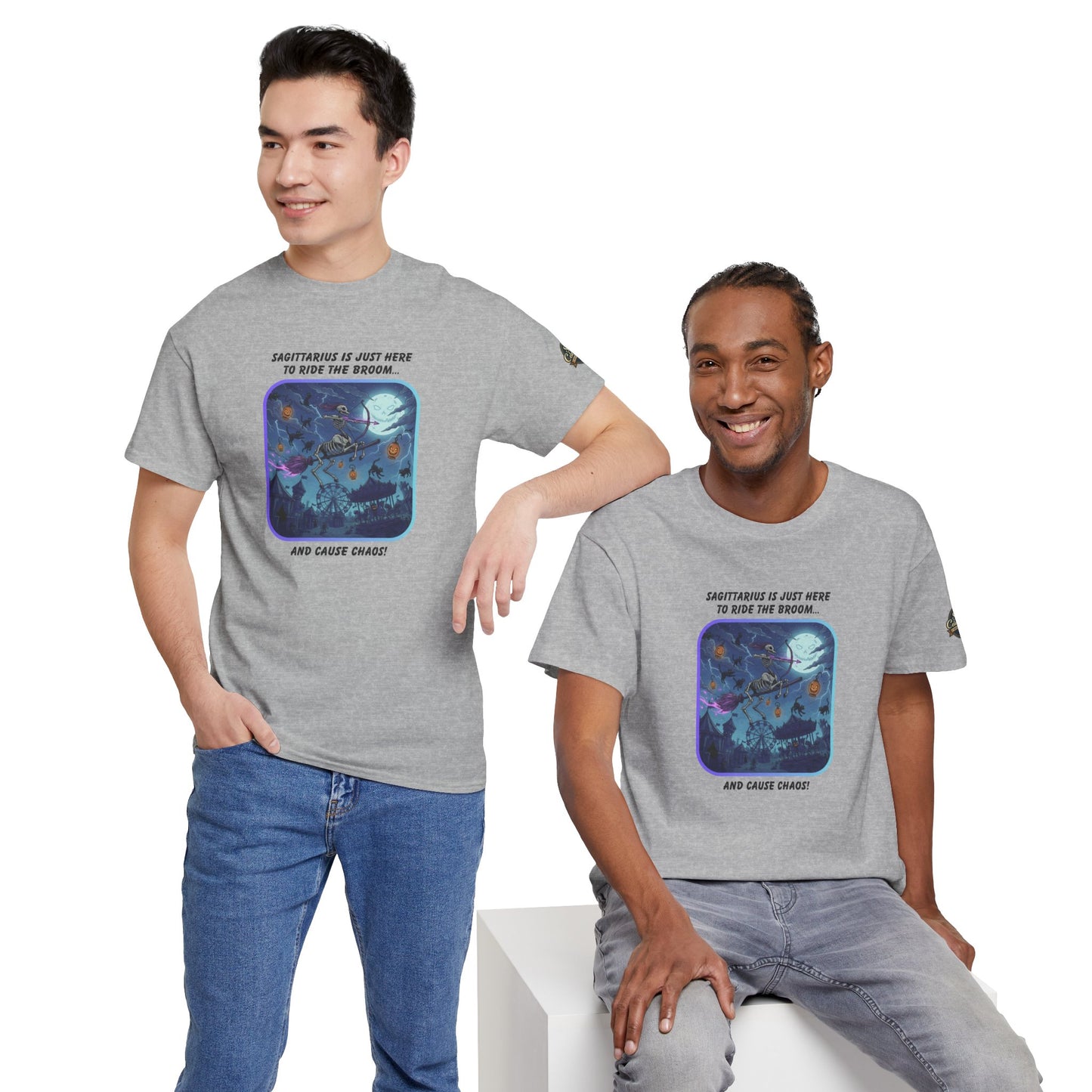 Sagittarius Halloween Graphic Tee for Men