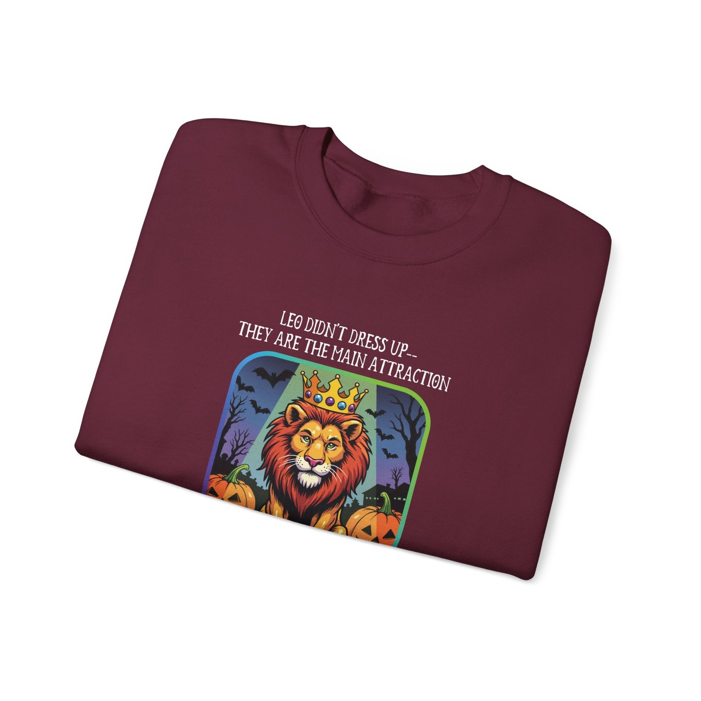Halloween Leo-Inspired Crewneck Sweatshirt for Men - Perfect for Spooky Season, Leo Gift , Zodiac Gifts, Comfortable Style