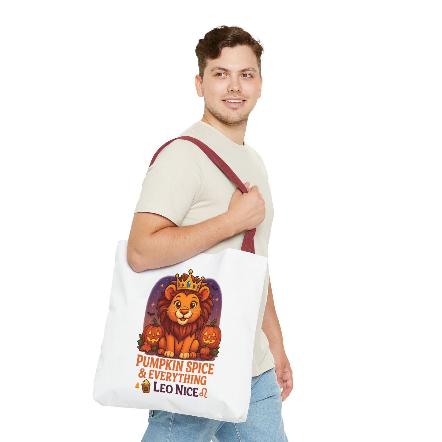 Leo Halloween Tote Bag, Leo Tote, Halloween Party Accessory, Gift for Leo, Halloween Decor