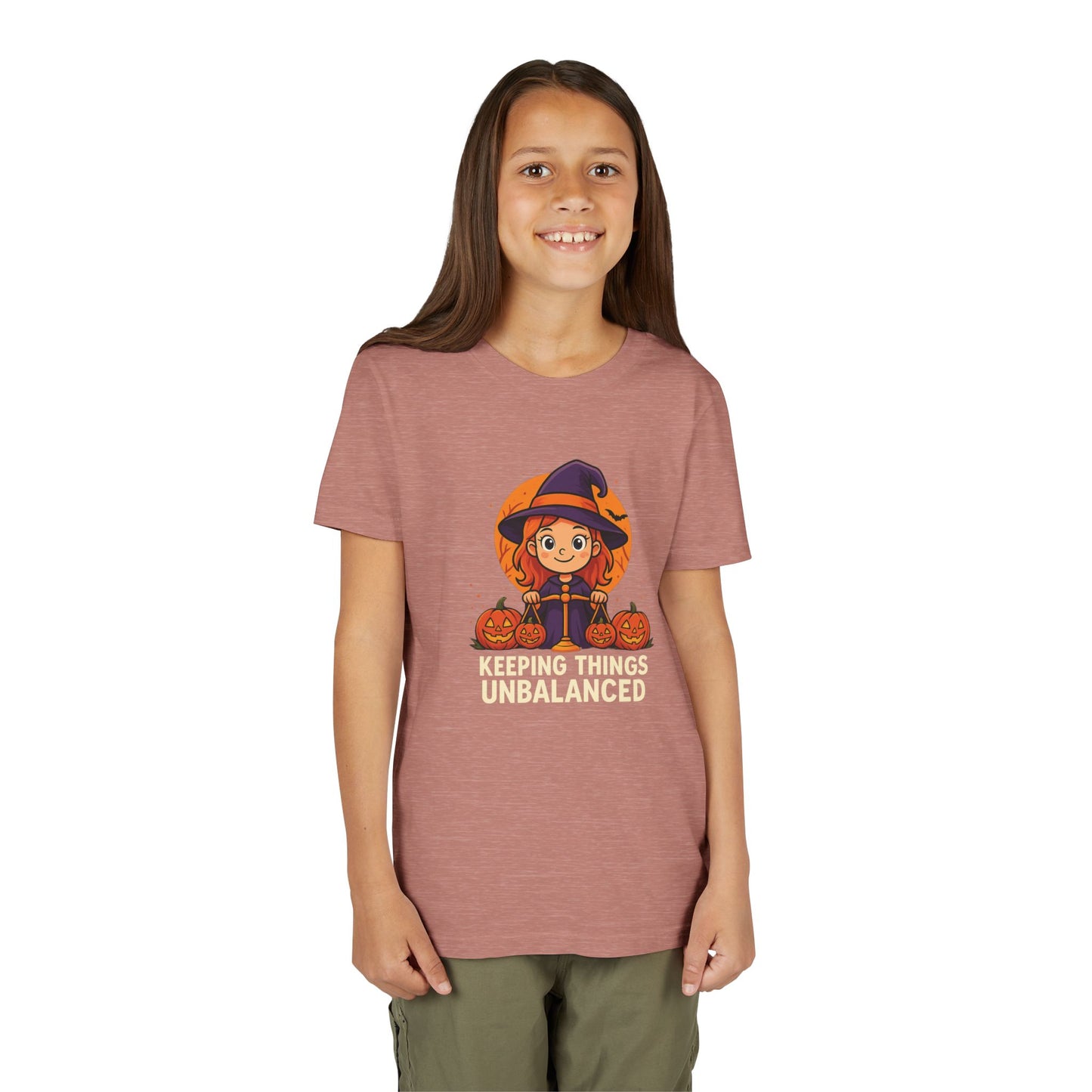 Libra Halloween Themed Youth Tee, Libra "Keeping Things Unbalanced" Design, Kids Halloween Shirt, Trick or Treat T-Shirt, Libra Zodiac Gift