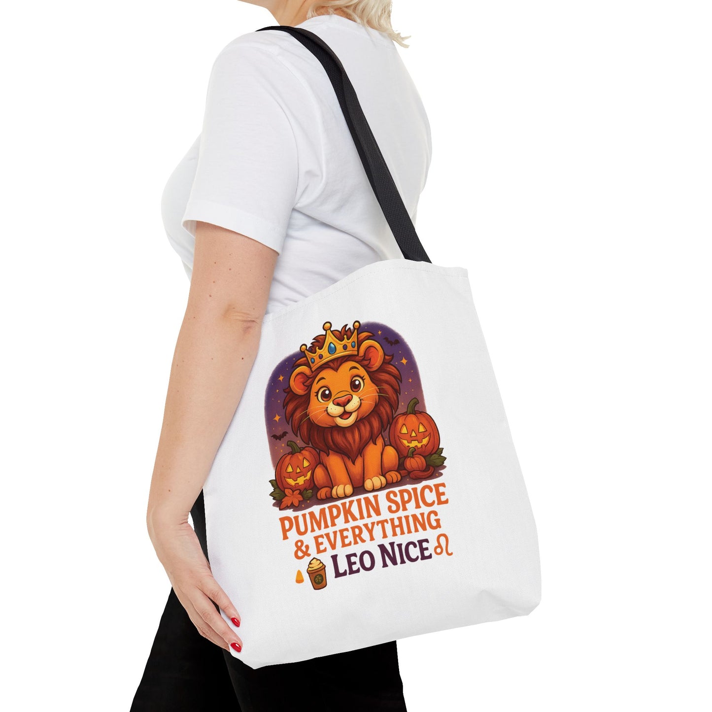 Leo Halloween Tote Bag, Leo Tote, Halloween Party Accessory, Gift for Leo, Halloween Decor