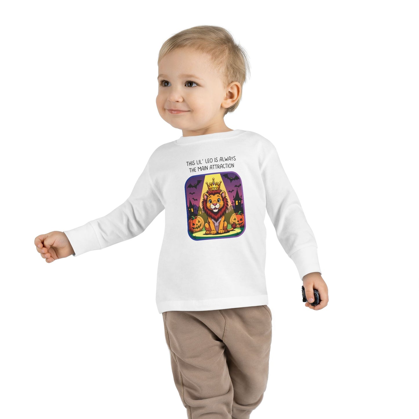 Leo Halloween Long Sleeve Tee - Leo Fashion for Kids, Spooky Season Outfit, Boo-tiful Gift, Trick or Treat Shirt, Zodiac Gift