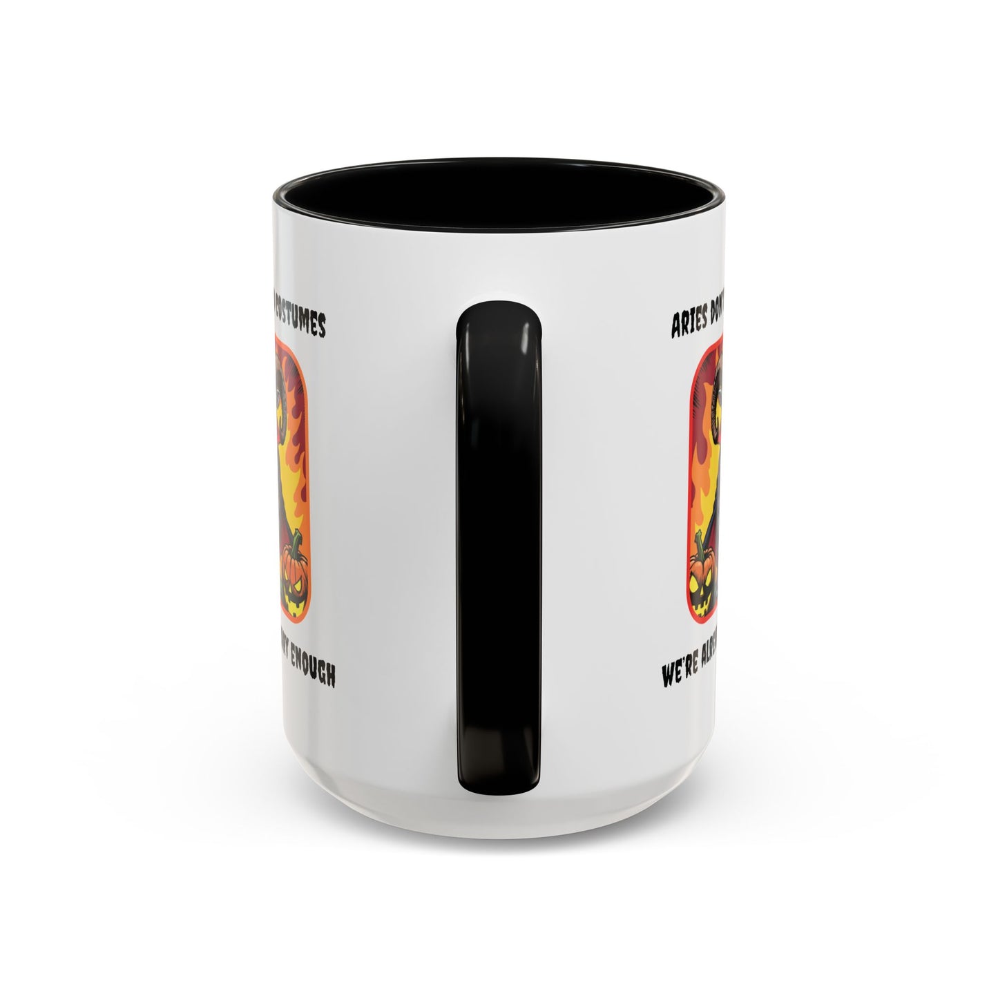 Funny Aries Coffee Mug, Halloween Gift, Scary Aries Mug, Zodiac Sign Mug, Unique Coffee Cup