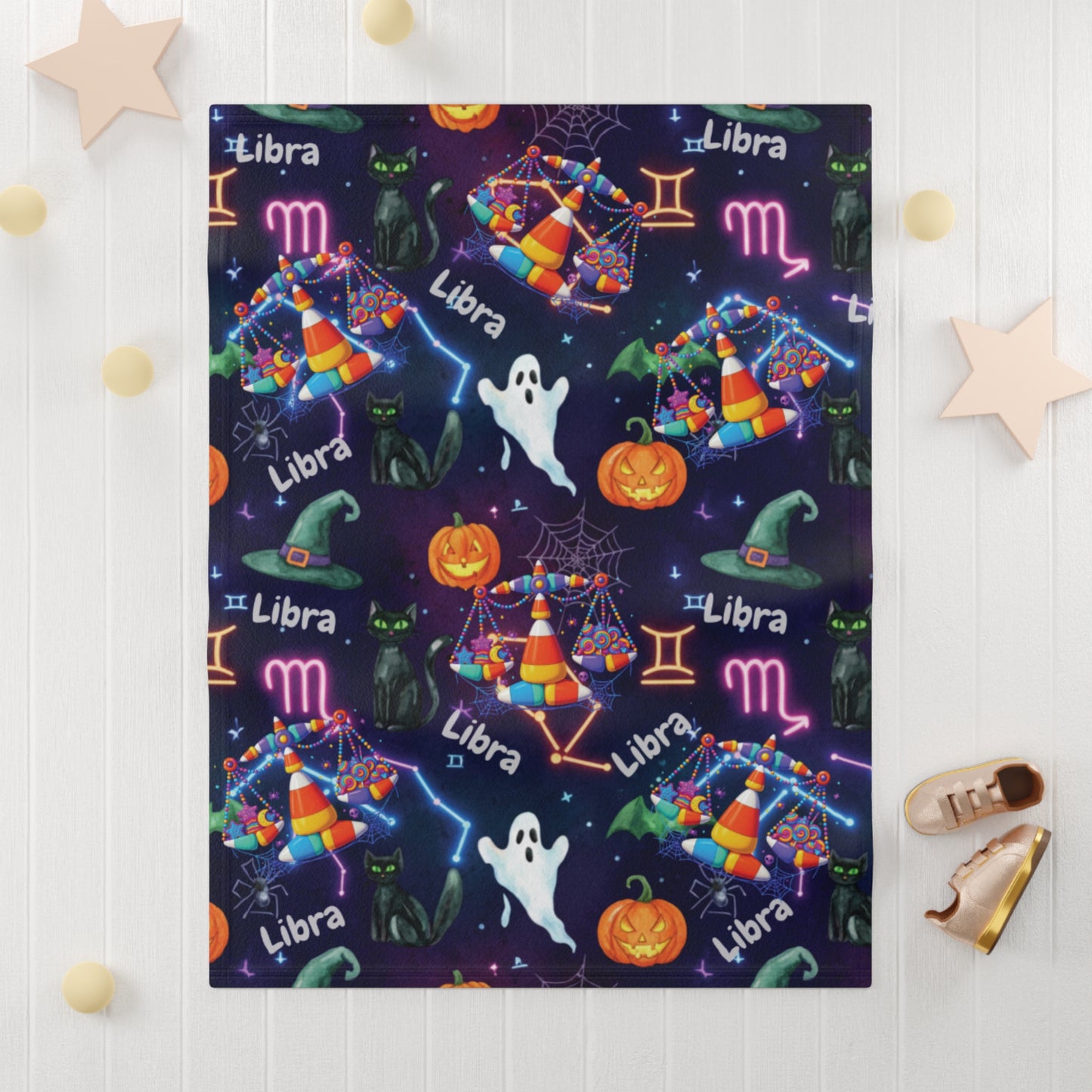 Libra Halloween-Themed Baby Blanket