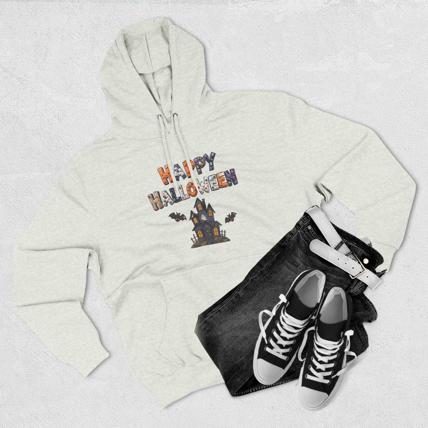 Halloween Patchwork Unisex Fleece Hoodie