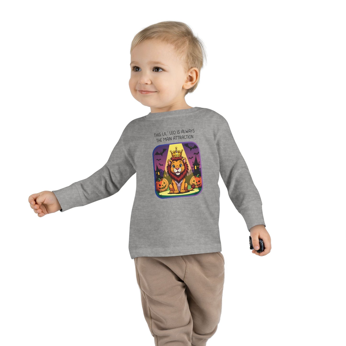 Leo Halloween Long Sleeve Tee - Leo Fashion for Kids, Spooky Season Outfit, Boo-tiful Gift, Trick or Treat Shirt, Zodiac Gift