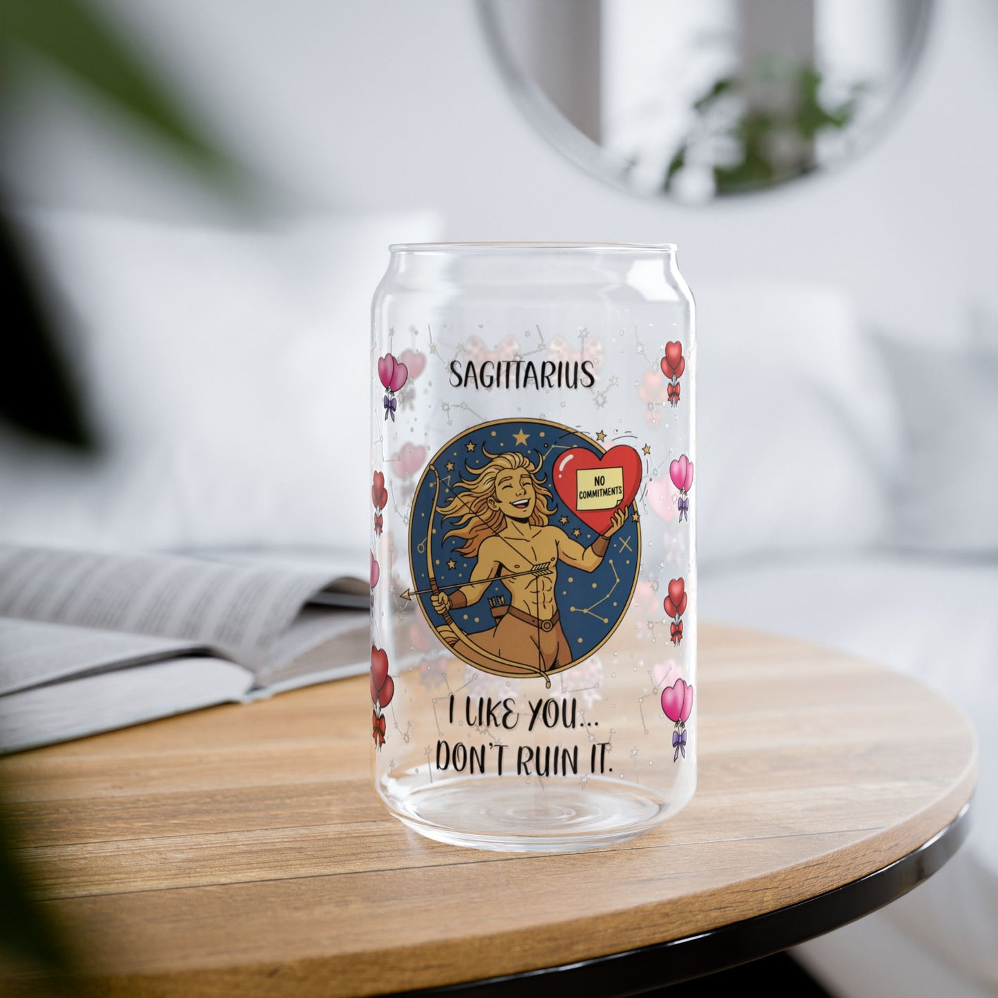Sagittarius Zodiac Sipper Glass - 16oz