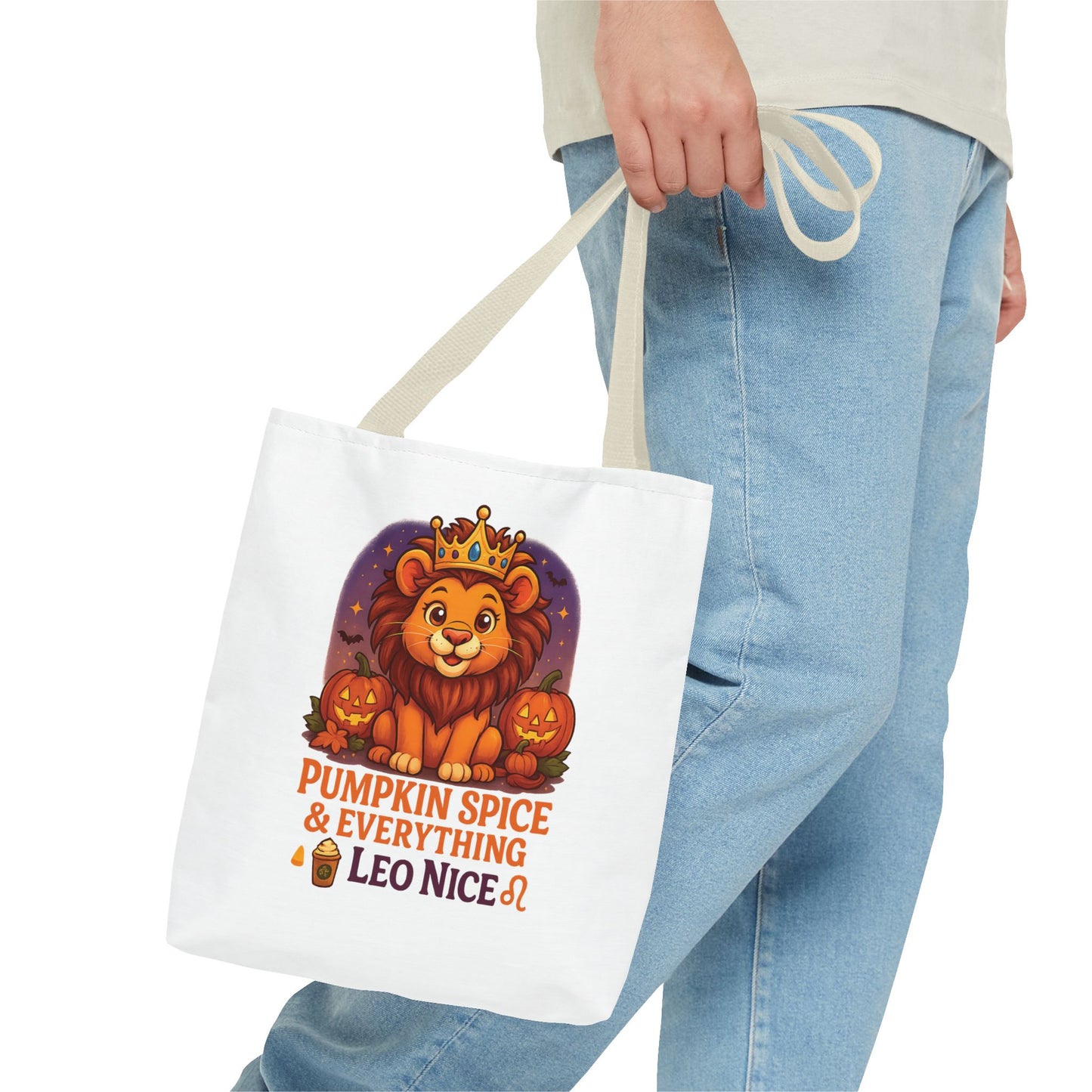 Leo Halloween Tote Bag, Leo Tote, Halloween Party Accessory, Gift for Leo, Halloween Decor