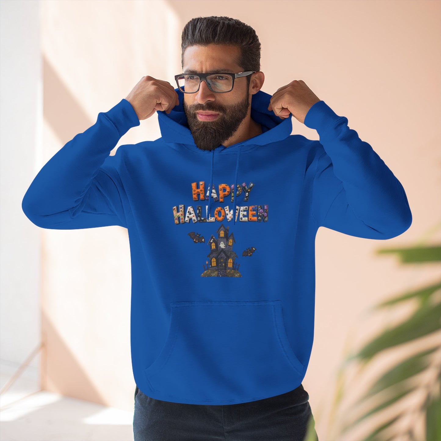 Halloween Patchwork Unisex Fleece Hoodie