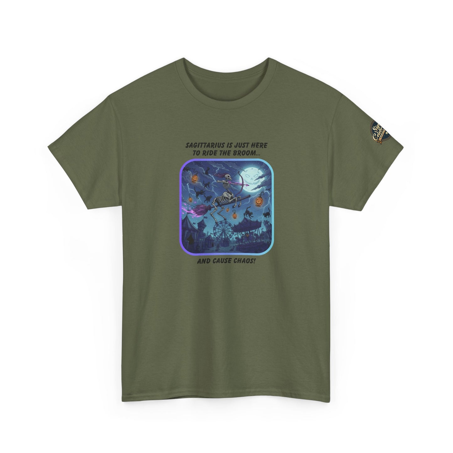 Sagittarius Halloween Graphic Tee for Men