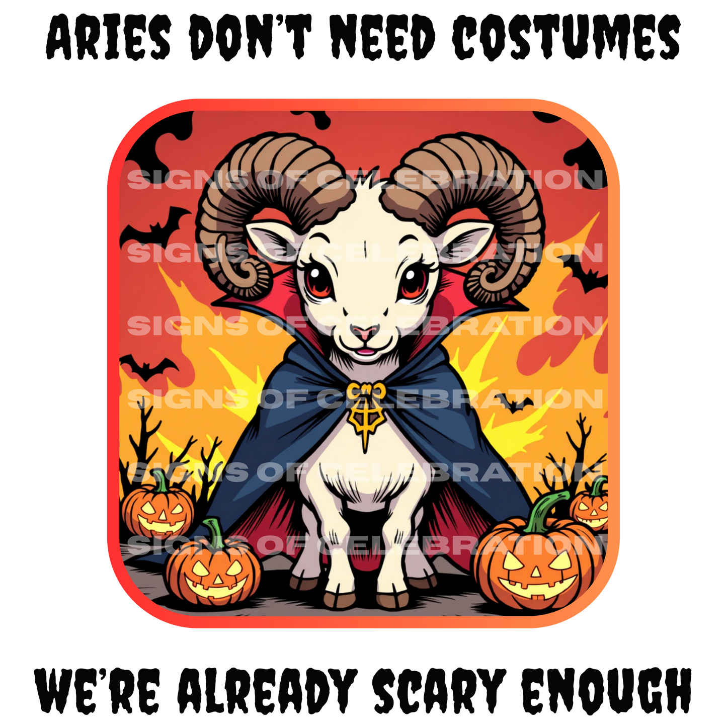 Aries Halloween Graphic Tee for Women