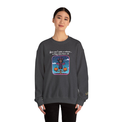Halloween-themed Libra Inspired Ladies Crewneck Sweatshirt