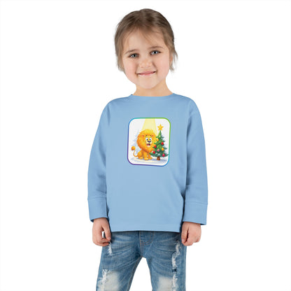 Leo Christmas-Themed Toddler Long Sleeve Tee