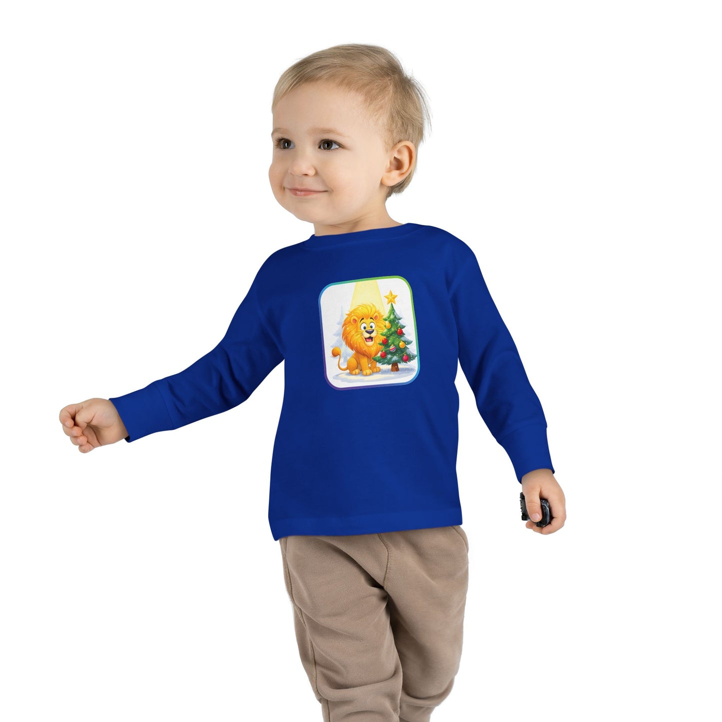 Leo Christmas-Themed Toddler Long Sleeve Tee