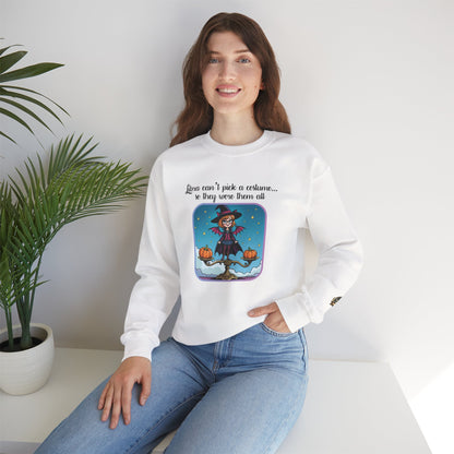 Halloween-themed Libra Inspired Ladies Crewneck Sweatshirt, Cozy Astrology Gift, Halloween Apparel, Zodiac Inspired Clothing
