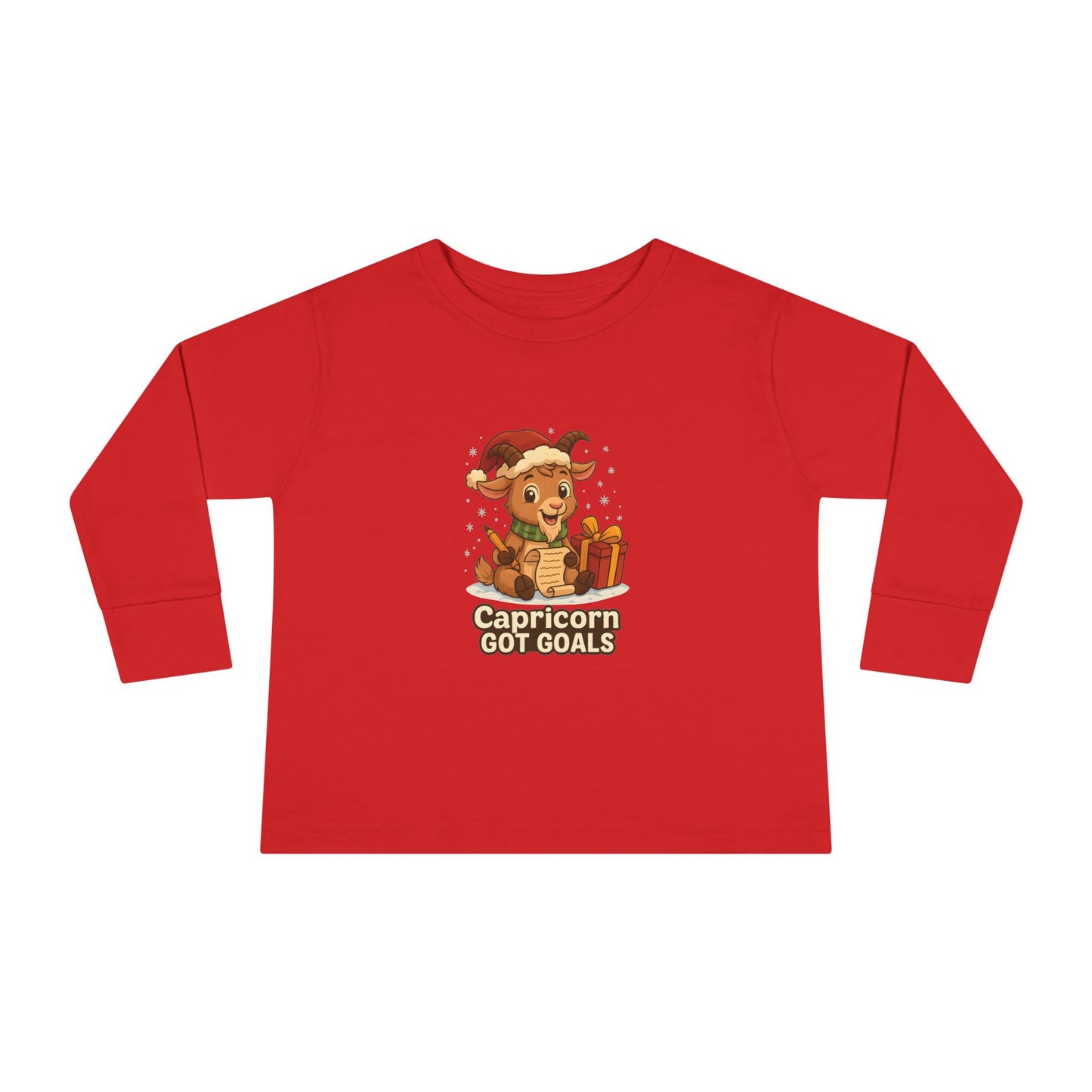 Capricorn Christmas-Themed Toddler Long Sleeve Tee