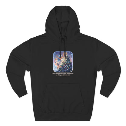 Libra #2 Christmas-Themed Three Panel Fleece Hoodie for Her