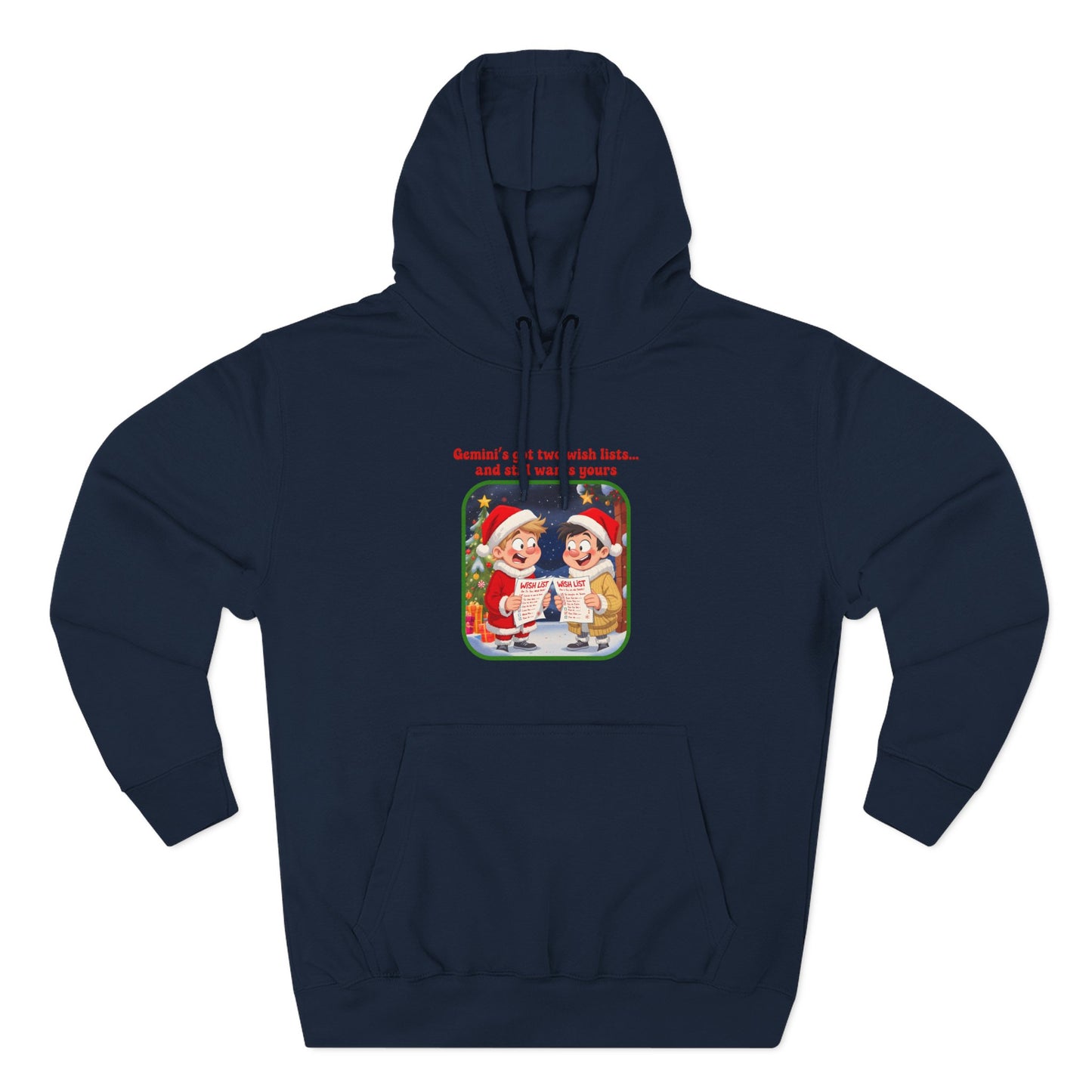 Gemini Christmas-Themed Three Panel Fleece Hoodie #3