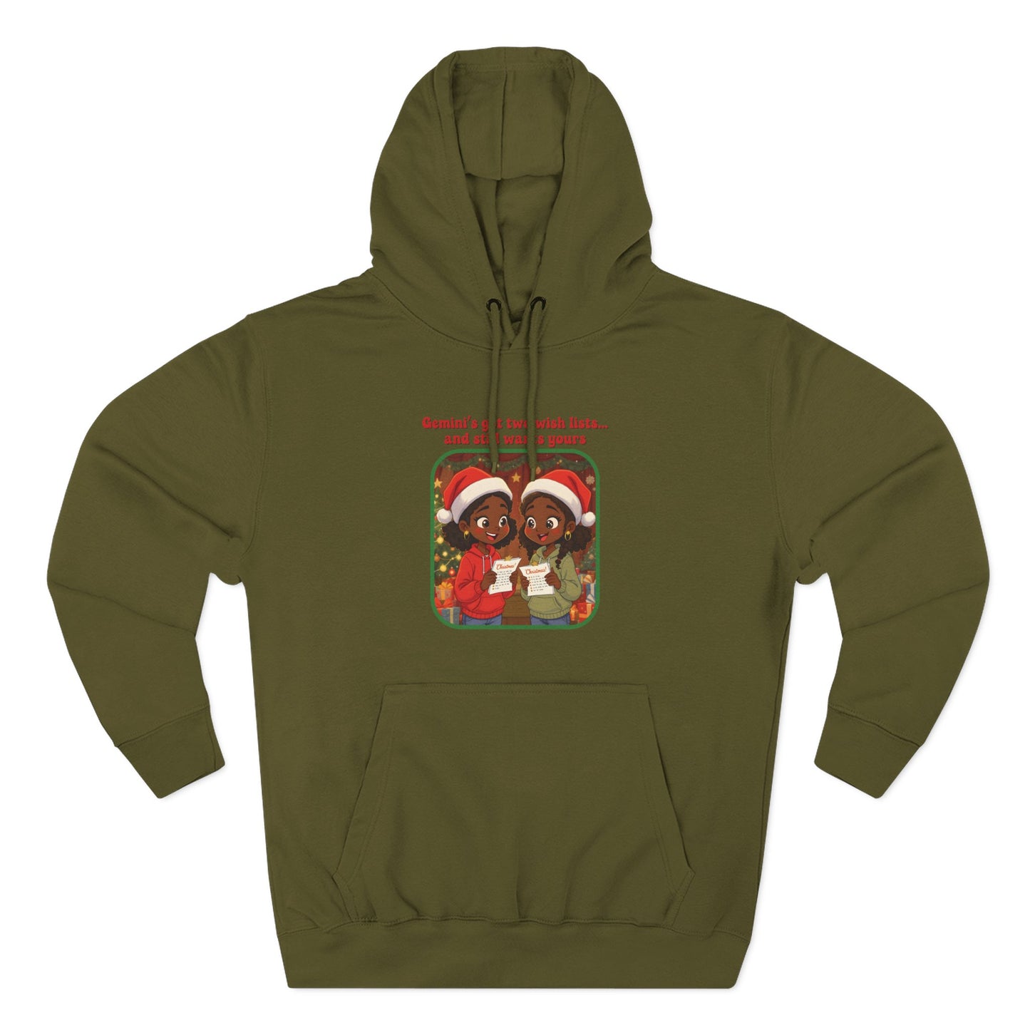 Gemini Christmas-Themed Three Panel Fleece Hoodie #4