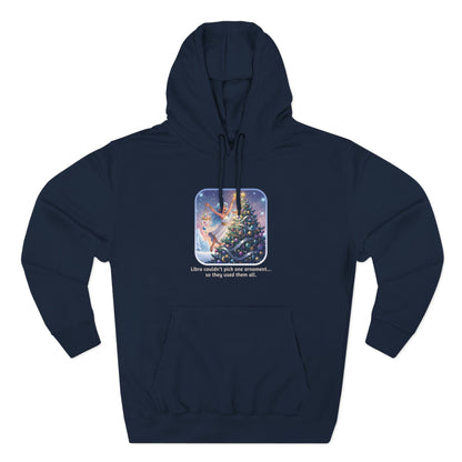 Libra #2 Christmas-Themed Three Panel Fleece Hoodie for Her