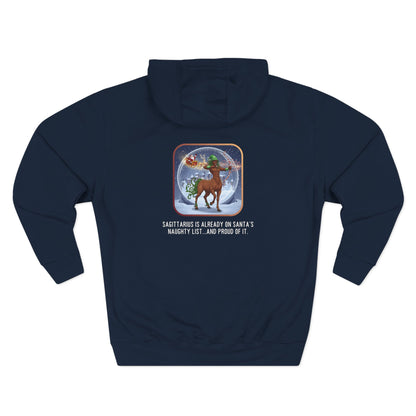 Sagittarius Christmas-Themed Hoodie Three Panel Fleece Pullover