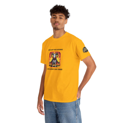 Aries Halloween Heavy Cotton Tee - Perfect for Men, Everyday Wear, Halloween Costume Alternative, Aries Gift