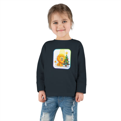Leo Christmas-Themed Toddler Long Sleeve Tee
